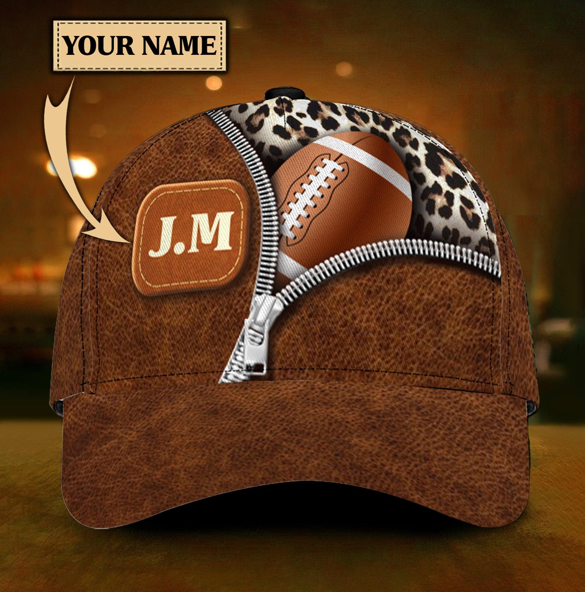 Personalized Football Classic Cap - CP303CT - BMGifts