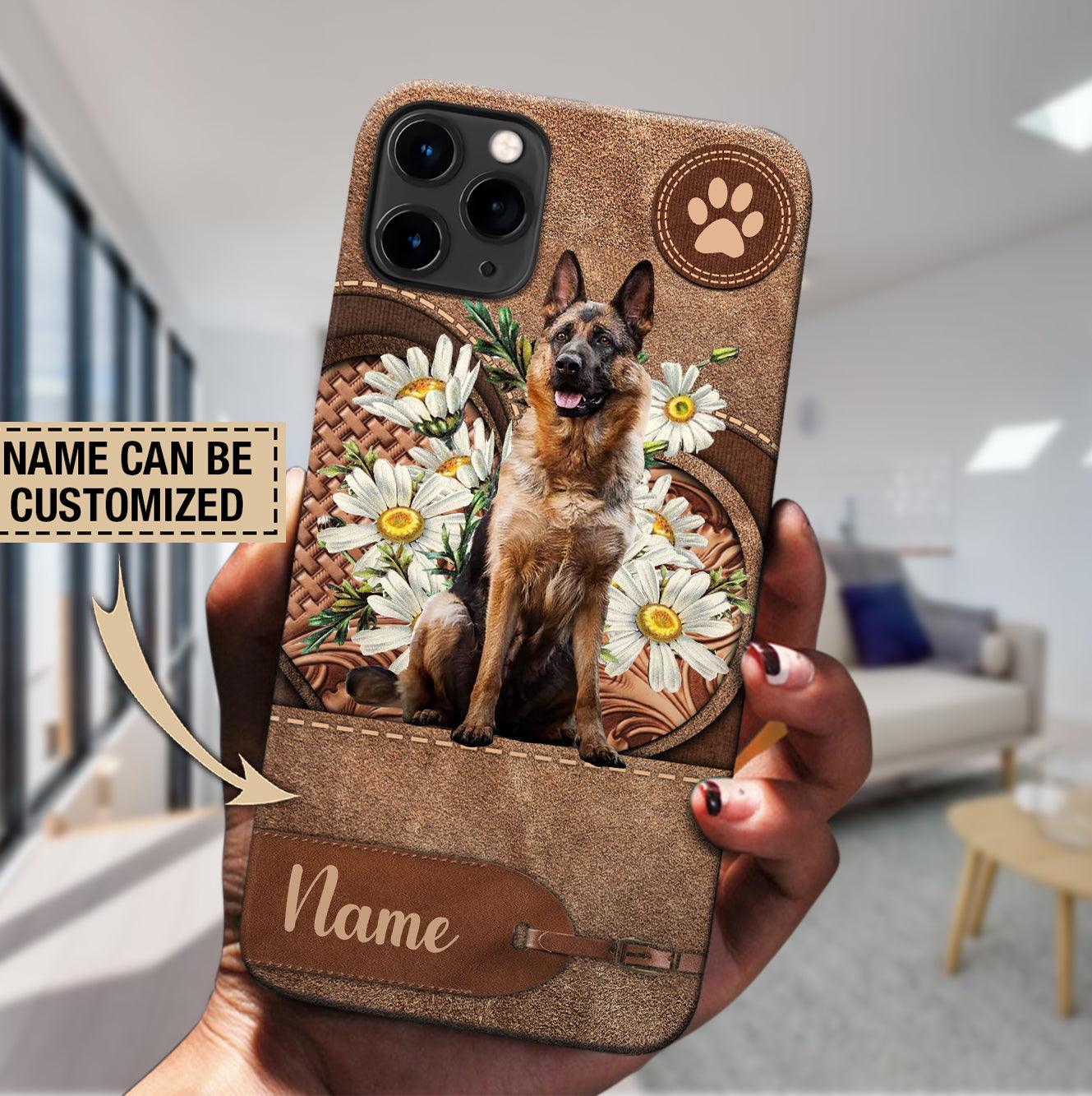 Personalized Germanshepherd Phonecase, Personalized Gift for German Shepherd Lovers - PC116PS - BMGifts (formerly Best Memorial Gifts)