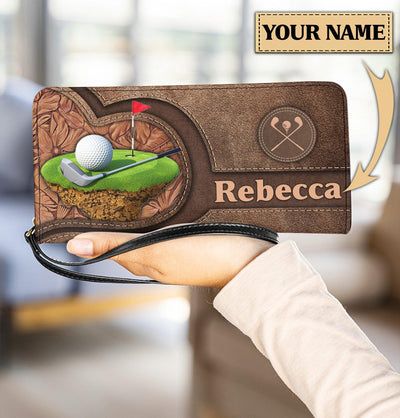 Personalized Golf Clutch Purse, Personalized Gift for Golf Lovers, Golf Players - PU959PS - BMGifts