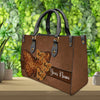 Personalized Grandma Leather Handbag, Personalized Gift for Nana, Grandma, Grandmother, Grandparents, Personalized Gift for Butterfly Lovers - LD287PS06 - BMGifts
