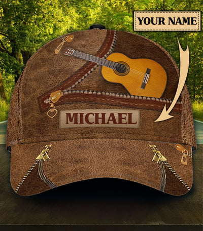 Personalized Guitar Classic Cap, Personalized Gift for Music Lovers, Guitar Lovers - CP002CT - BMGifts