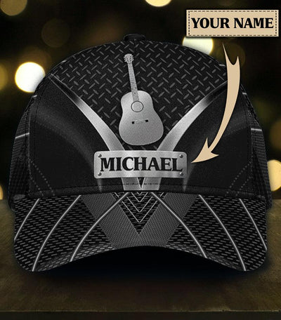 Personalized Guitar Classic Cap, Personalized Gift for Music Lovers, Guitar Lovers - CP037CT - BMGifts
