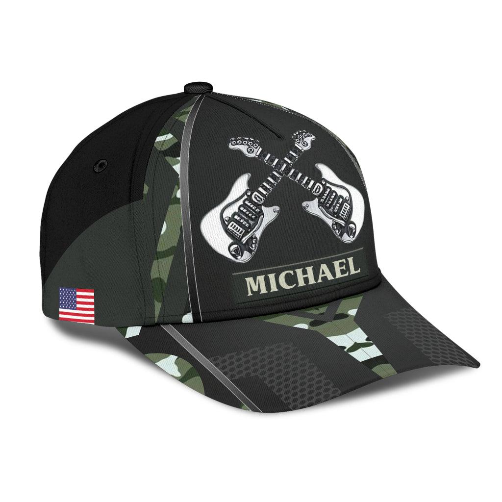 Personalized Guitar Classic Cap, Personalized Gift for Music Lovers, Guitar Lovers - CP086CT - BMGifts