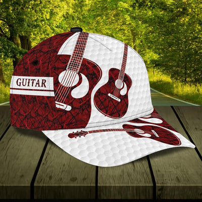 Personalized Guitar Classic Cap, Personalized Gift for Music Lovers, Guitar Lovers - CP1953PS - BMGifts