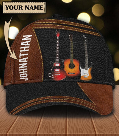 Personalized Guitar Classic Cap, Personalized Gift for Music Lovers, Guitar Lovers - CP1994PS - BMGifts