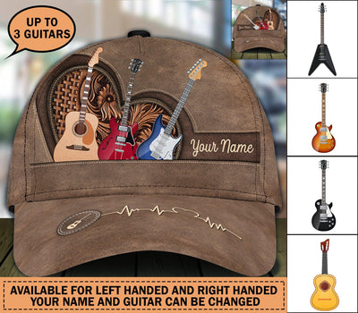 Personalized Guitar Classic Cap, Personalized Gift for Music Lovers, Guitar Lovers - CP450PS06 - BMGifts
