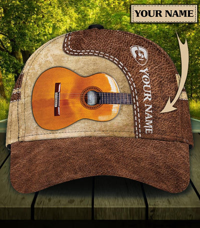 Personalized Guitar Classic Cap, Personalized Gift for Music Lovers, Guitar Lovers - CP714PS - BMGifts