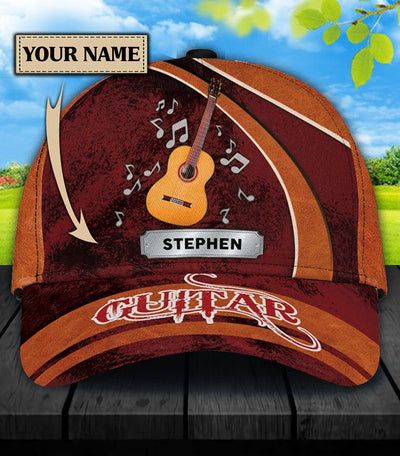 Personalized Guitar Classic Cap, Personalized Gift for Music Lovers, Guitar Lovers - CP906PS - BMGifts