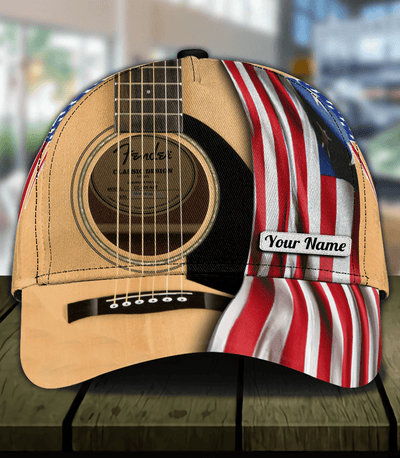 Personalized Guitar Classic Cap, Personalized Gift for Music Lovers, Guitar Lovers - CPC07PS06 - BMGifts