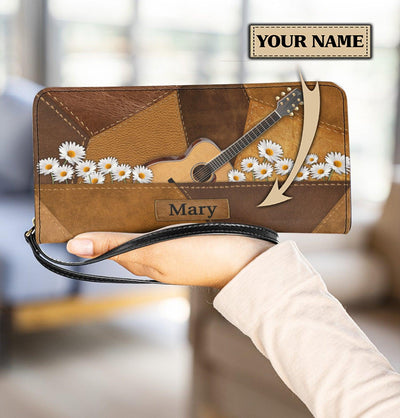 Personalized Guitar Clutch Purse, Personalized Gift for Music Lovers, Guitar Lovers - PU300PS - BMGifts