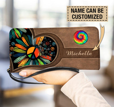 Personalized Hippie Clutch Purse, Personalized Gift for Hippie Life, Hippie Lovers - PU523PS - BMGifts
