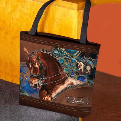 Personalized Horse All Over Tote Bag, Personalized Gift for Horse Lovers - TO393PS06 - BMGifts