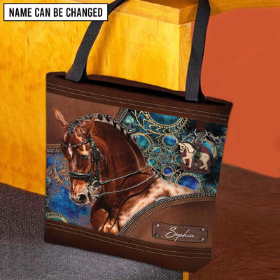 Personalized Horse All Over Tote Bag, Personalized Gift for Horse Lovers - TO393PS06 - BMGifts