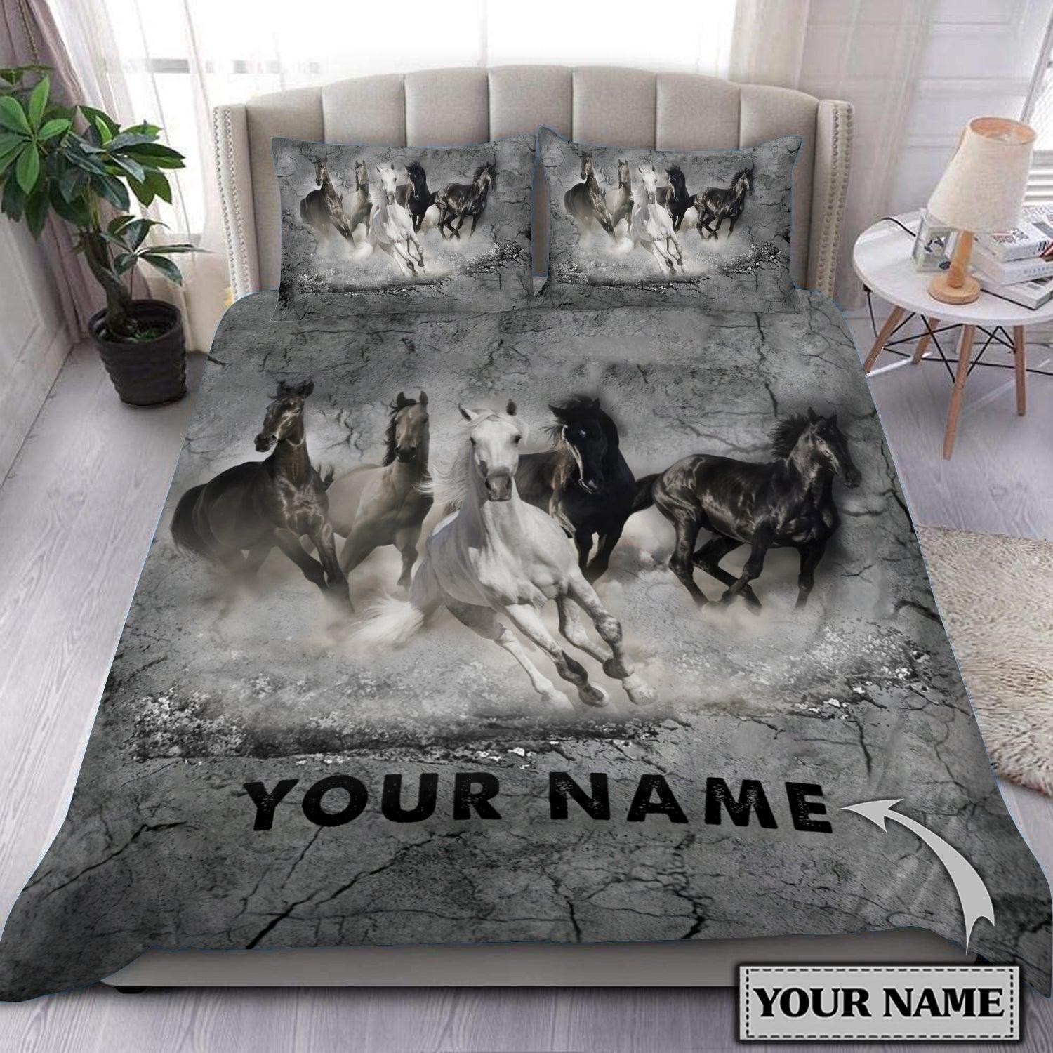 Personalized Horse Bedding Set, Personalized Gift for Horse Lovers - BD094PS06 - BMGifts