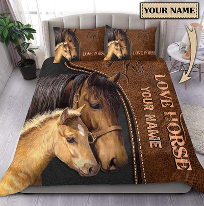 Personalized Horse Bedding Set, Personalized Gift for Horse Lovers - BD201PS06 - BMGifts (formerly Best Memorial Gifts)
