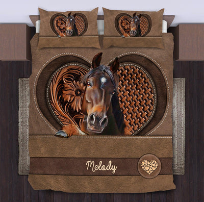 Personalized Horse Bedding Set, Personalized Gift for Horse Lovers - BD244PS06 - BMGifts (formerly Best Memorial Gifts)