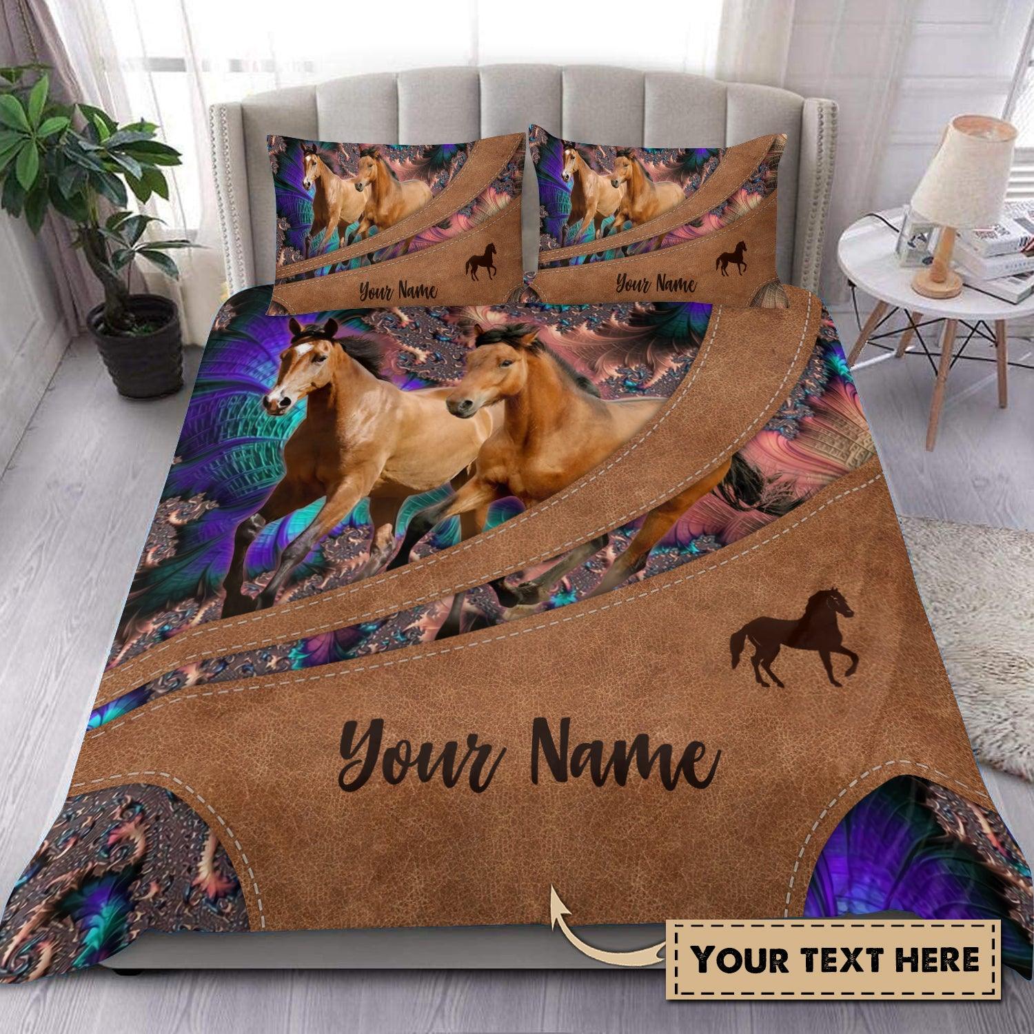 Personalized Horse Bedding Set, Personalized Gift for Horse Lovers - BD283PS06 - BMGifts