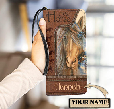 Personalized Horse Clutch Purse, Personalized Gift for Horse Lovers - PU1114PS - BMGifts