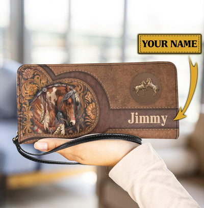 Personalized Horse Clutch Purse, Personalized Gift for Horse Lovers - PU120PS - BMGifts