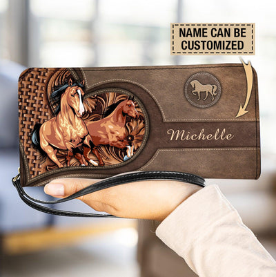 Personalized Horse Clutch Purse, Personalized Gift for Horse Lovers - PU1397PS - BMGifts