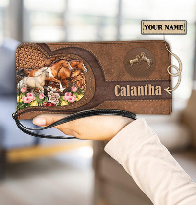 Personalized Horse Clutch Purse, Personalized Gift for Horse Lovers - PU1531PS - BMGifts