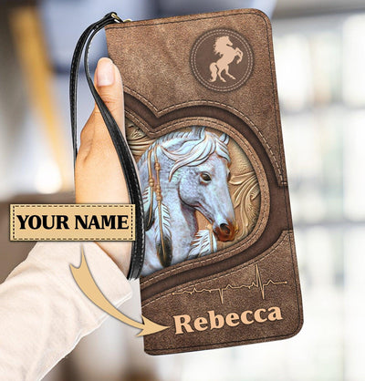 Personalized Horse Clutch Purse, Personalized Gift for Horse Lovers - PU1542PS - BMGifts