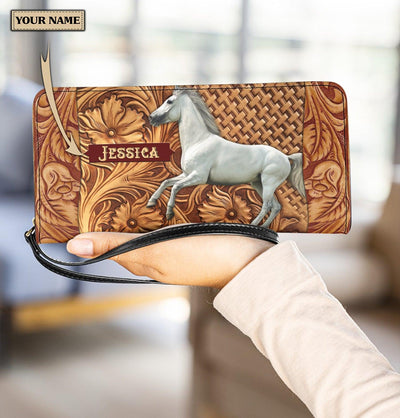Personalized Horse Clutch Purse, Personalized Gift for Horse Lovers - PU1570PS - BMGifts