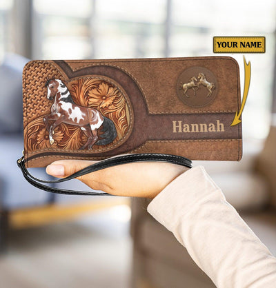 Personalized Horse Clutch Purse, Personalized Gift for Horse Lovers - PU552PS - BMGifts