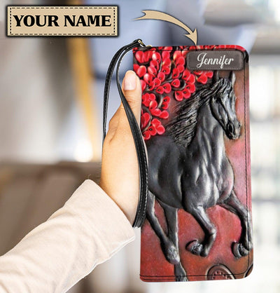 Personalized Horse Clutch Purse, Personalized Gift for Horse Lovers - PU560PS - BMGifts
