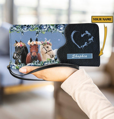 Personalized Horse Clutch Purse, Personalized Gift for Horse Lovers - PU574PS - BMGifts