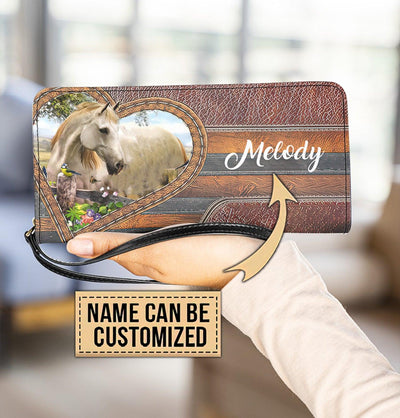 Personalized Horse Clutch Purse, Personalized Gift for Horse Lovers - PU742PS - BMGifts