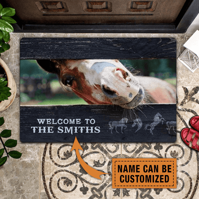 Personalized Horse Doormat, Personalized Gift for Horse Lovers - DM102PS - BMGifts