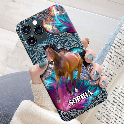 Personalized Horse Phone Case, Personalized Gift for Horse Lovers - PC109PS06 - BMGifts (formerly Best Memorial Gifts)