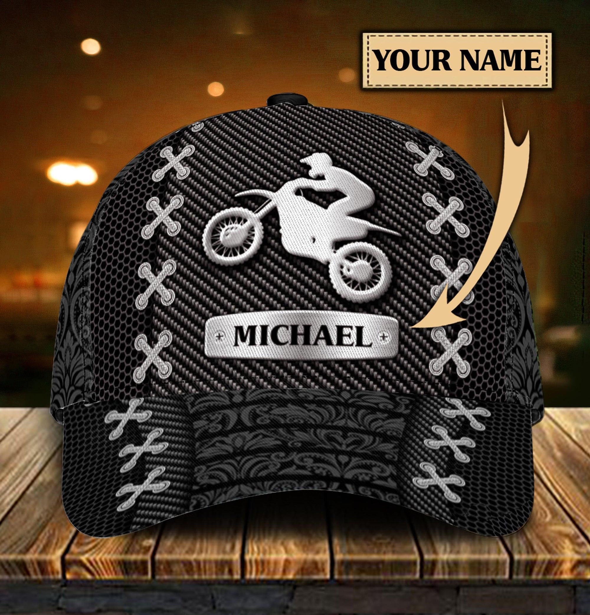 Personalized Motorcycle Classic Cap, Personalized Gift for Motorcycle Lovers, Motorcycle Riders - CP321CT - BMGifts