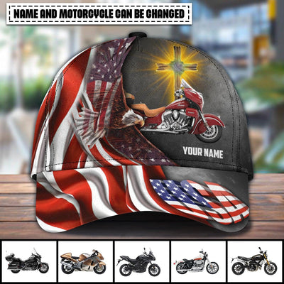Personalized Motorcycle Classic Cap, Personalized Gift for Motorcycle Lovers, Motorcycle Riders - CPC24PS06 - BMGifts