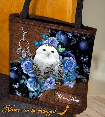 Personalized Owl All Over Tote Bag, Personalized Gift for Owl Lovers - TO402PS06 - BMGifts