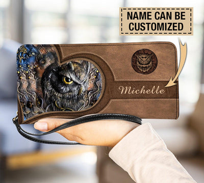 Personalized Owl Clutch Purse, Personalized Gift for Owl Lovers - PU367PS - BMGifts