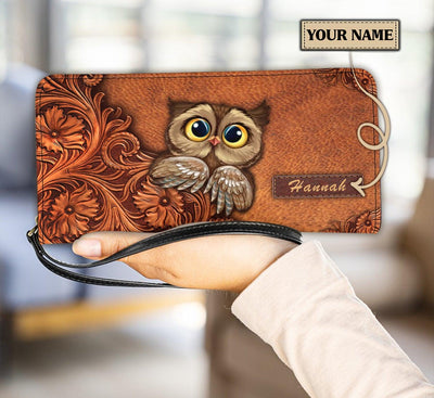 Personalized Owl Clutch Purse, Personalized Gift for Owl Lovers - PU969PS - BMGifts