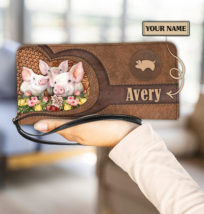 Personalized Pig Clutch Purse - PU1535PS - BMGifts