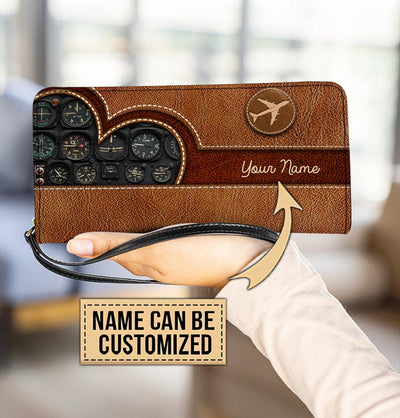 Personalized Pilot Clutch Purse, Personalized Gift for Pilot - PU068PS06 - BMGifts