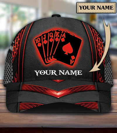 Personalized Poker Classic Cap, Personalized Gift for Poker Lovers, Poker Players - CP1738PS - BMGifts