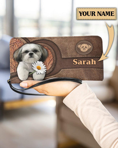 Personalized Shihtzu Clutch Purse, Personalized Gift for Shihtzu Lovers - PU103PS - BMGifts