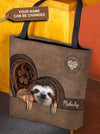 Personalized Sloth All Over Tote Bag, Personalized Gift for Sloth Lovers - TO222PS06 - BMGifts