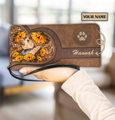 Personalized Yorkshire Clutch Purse, Personalized Gift for Yorkshire Lovers, Personalized Gift for Cycling Lovers, Bike Lovers - PU1171PS - BMGifts
