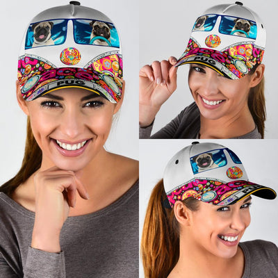 Pug Classic Cap, Gift for Hippie Life, Hippie Lovers - CP610PA - BMGifts