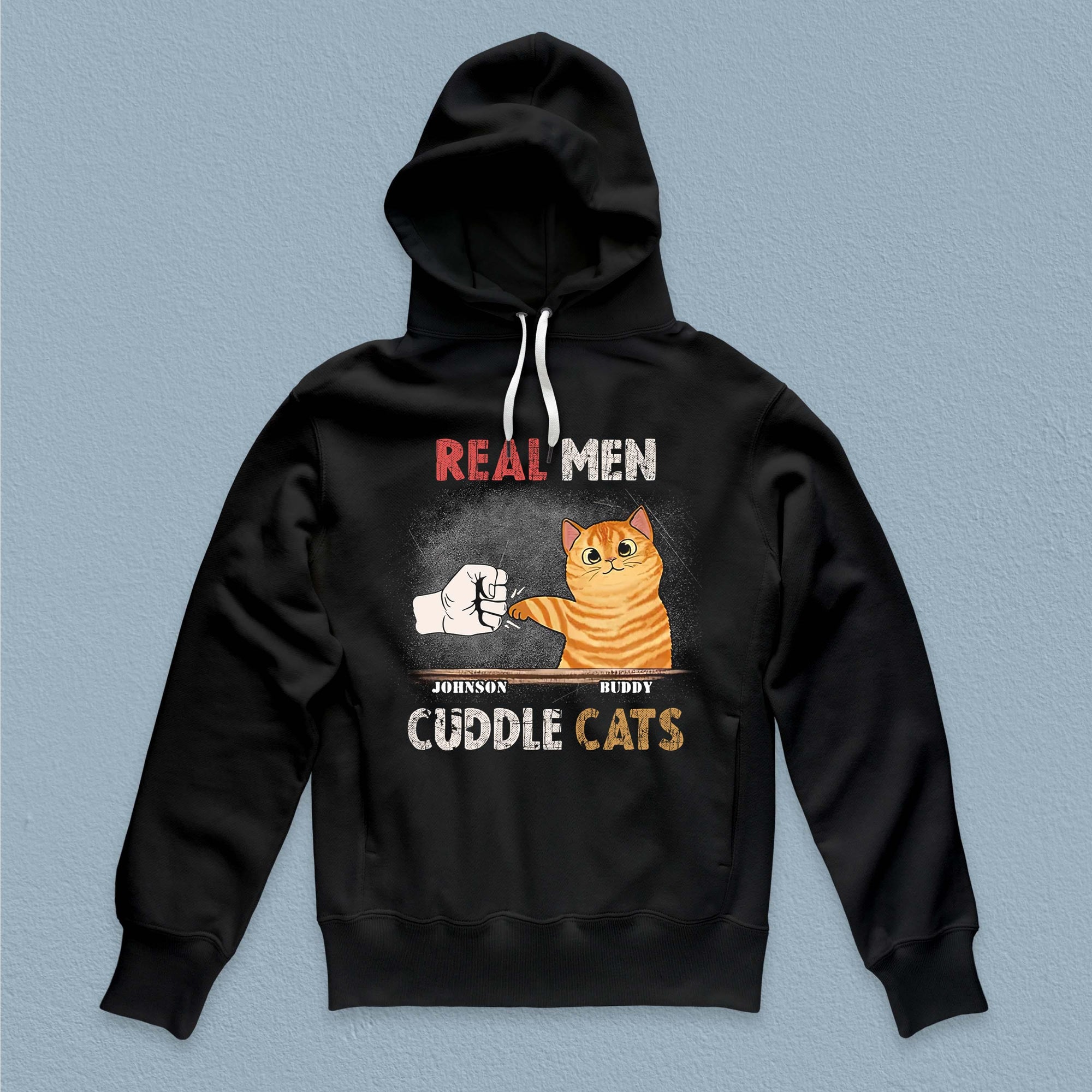 Real Man Cuddle Cats Cat Personalized Shirt, Personalized Father's Day Gift for Cat Lovers, Cat Dad - TS855PS01 - BMGifts