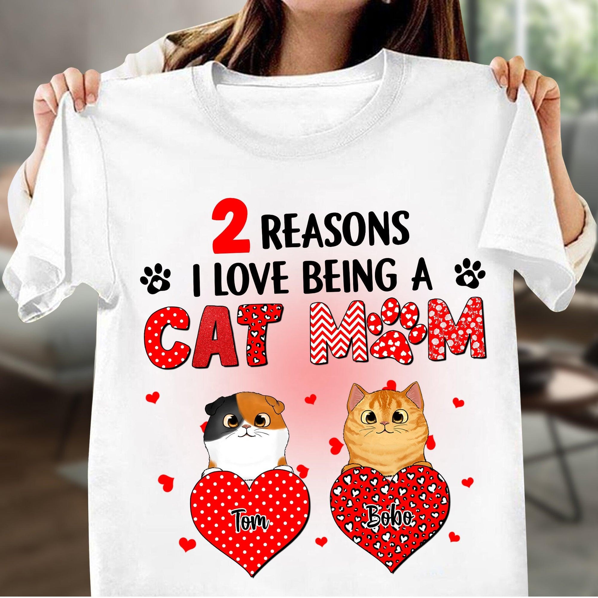 Reason I Love Being A Cat Mom Cat Personalized Shirt Mother s Day Gift for Cat Lovers