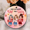 Sisters Are Greatest Gifts Together Bestie Personalized Round Ornament, Personalized Christmas Gift for Besties, Sisters, Best Friends, Siblings - RO036PS01 - BMGifts