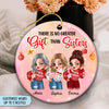 Sisters Are Greatest Gifts Together Bestie Personalized Round Ornament, Personalized Christmas Gift for Besties, Sisters, Best Friends, Siblings - RO036PS01 - BMGifts