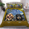 Starry Night Pattern Dog Personalized Bedding Set, Personalized Gift for Dog Lovers, Dog Dad, Dog Mom - BD006PS13 - BMGifts